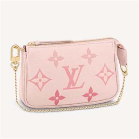 lv pink mini pochette|lv mini pochette price.